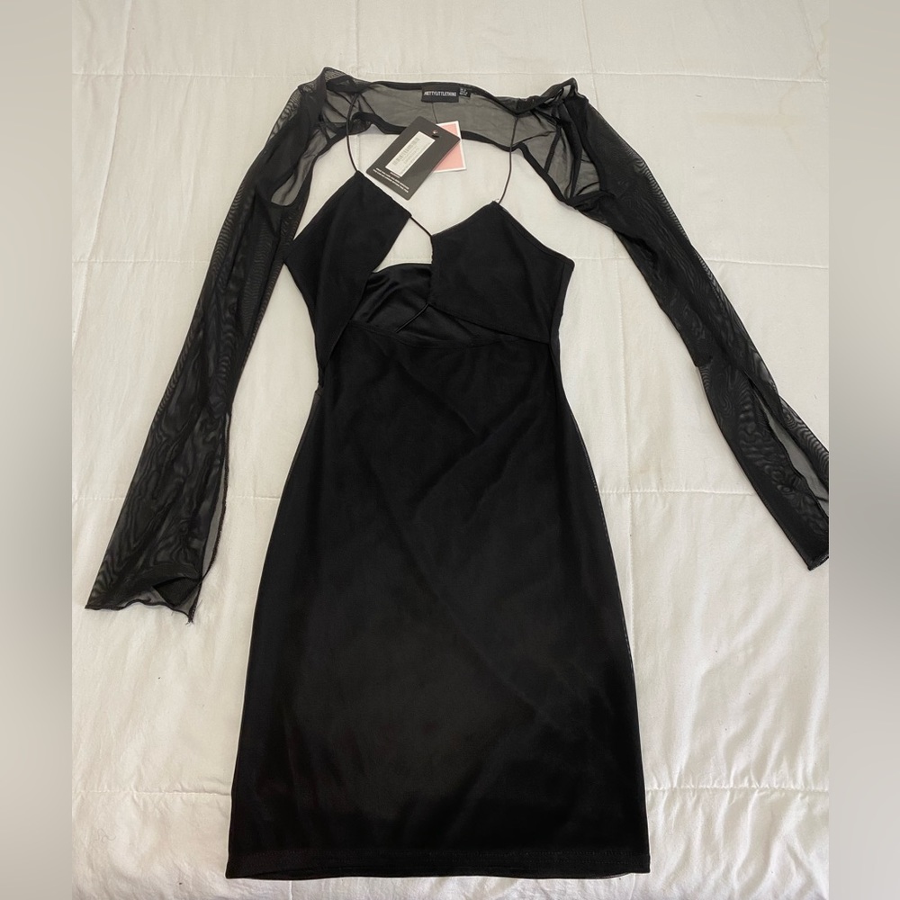 Black form fitting mini dress size 4 / small